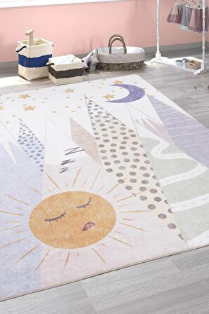 Artloop Çocuk Odası Halısı Minor Dekoratif Renkli Halı AL 406